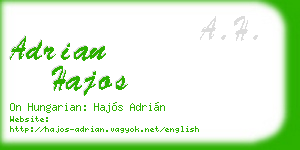 adrian hajos business card